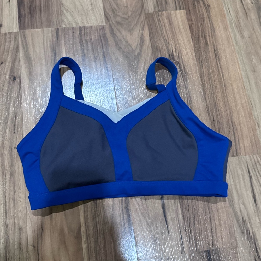 Fabletics Blue and Gray Sports Bra